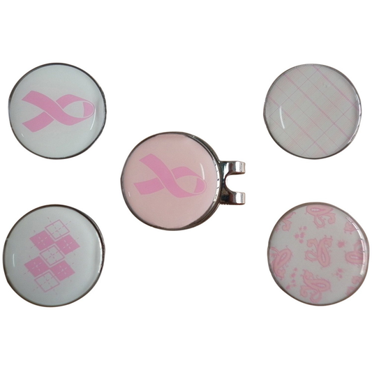 Golf Gear Cap Clip Pink Ribbon